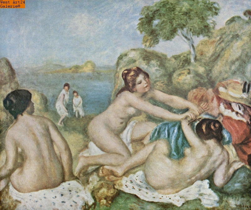 Drei badende Mädchen nach Renoir Gemäldeimitation